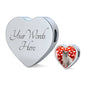British Shorthair Cat Print Heart Charm Steel Bracelet