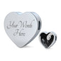 Amazing Snake Print Heart Charm Steel Bracelet