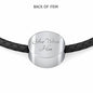 Pets Group Print Circle Charm Leather Bracelet