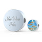 Glowlight Tetra Fish Print Circle Charm Leather Bracelet