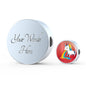 Unicorn Rainbow Print Circle Charm Leather Bracelet