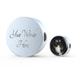 Black Saluki Dog Print Circle Charm Leather Bracelet