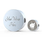 Cute Middle White Pig Print Circle Charm Steel Bracelet
