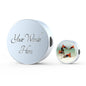 Lovely Common Molly Fish Print Circle Charm Steel Bracelet