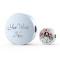 Cute Boston Terrier Print Circle Charm Steel Bracelet