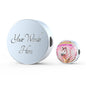 Creamy Unicorn Print Circle Charm Steel Bracelet