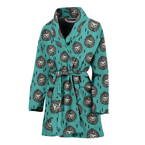 Amazing Lion Pattern Print Women's Bath Robe