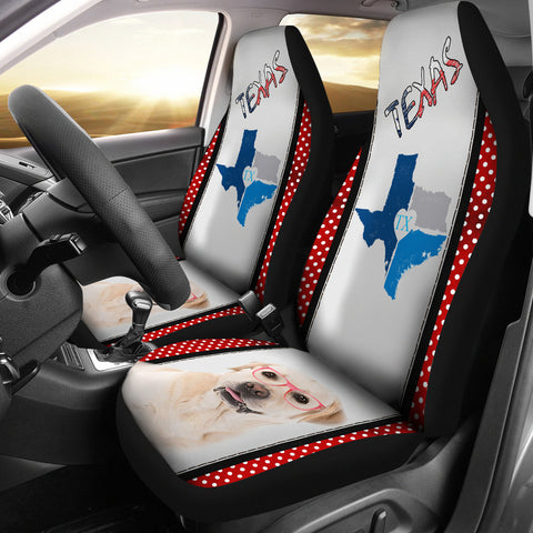 Labrador Print Car Seat CoverTX State