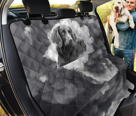 Boykin Spaniel On Black and White Print Pet Seat Covers
