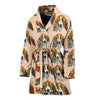 Basset Hound Dog Color Pattern Print Women's Bath Robe