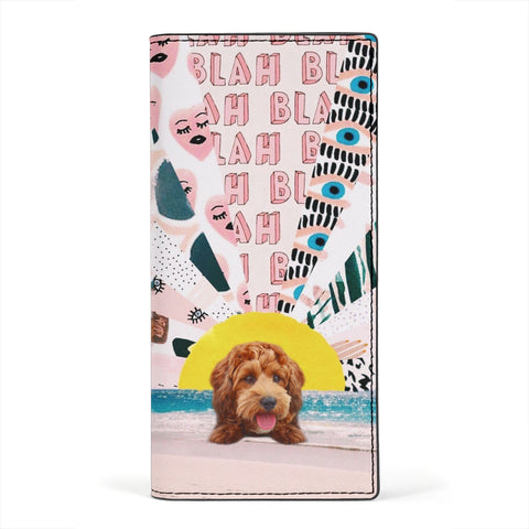 Shih Poo Dog Print Women's Leather Wallet