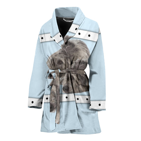 Amazing Irish Wolfhound Dog Print Women's Bath Robe