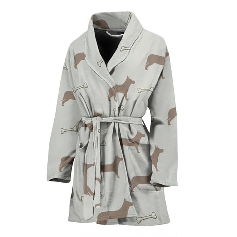 Amazing Doberman Pinscher Print Women's Bath Robe