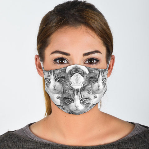 Lovely Ragamuffin Cat Print Face Mask