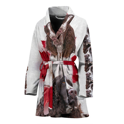 English Springer Spaniel Print Women's Bath Robe