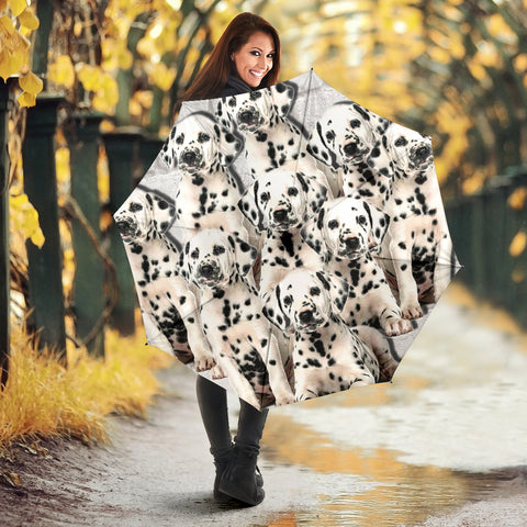 Dalmatian Dog In Group Print Umbrellas
