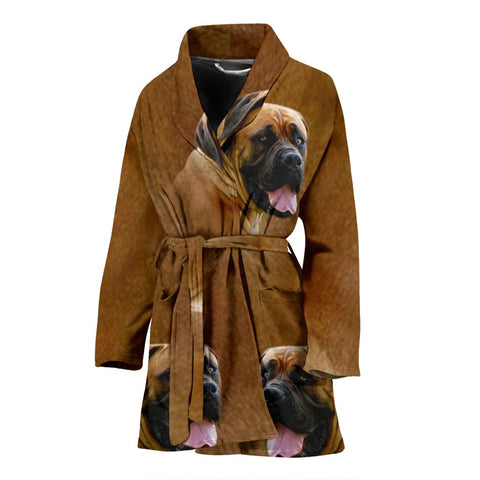 Amazing South African Boerboel Dog Print Women's Bath Robe