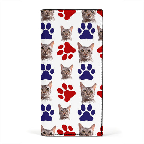 California spangled Cat Print Women's Leather Wallet
