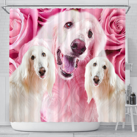 Afghan Hound Print Shower Curtains