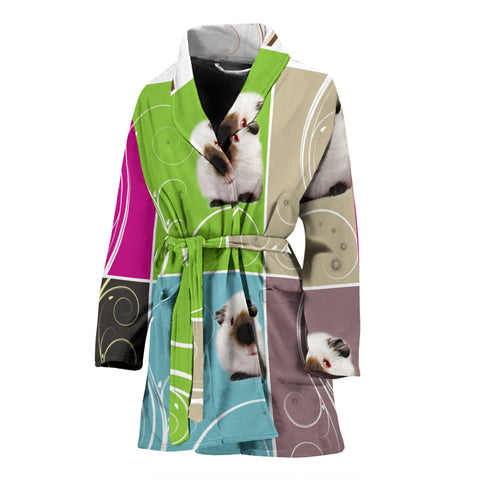 Amazing Himalayan guinea pig Print Women's Bath Robe