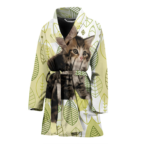 Siberian cat Print Women's Bath Robe