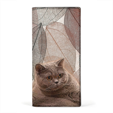 British Shorthair Cat Print Women's Leather Wallet