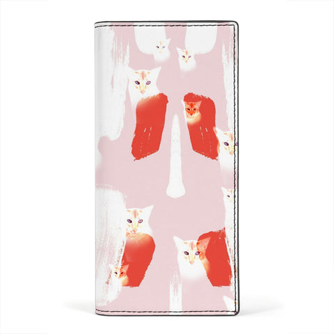 Javanese Cat Print Women's Leather Wallet