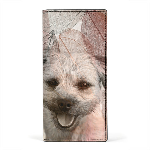 Lovely Border Terrier Print Women's Leather Wallet