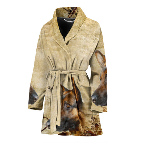 Amazing German Shepherd Print Women's Bath Robe