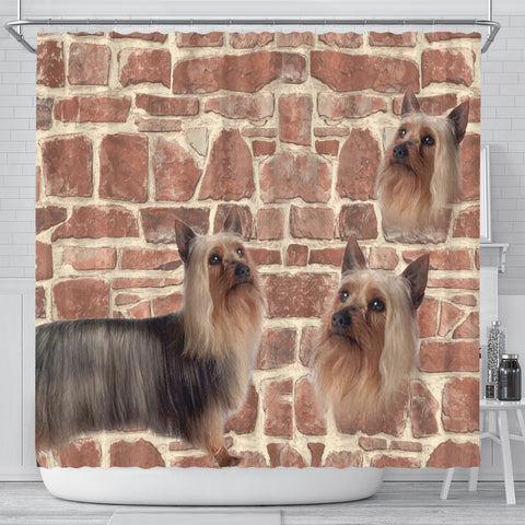 Australian Silky Terrier Print Shower Curtains