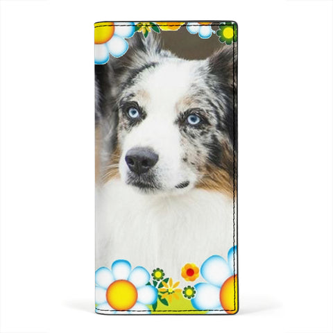 Australian Shepherd Dog Print Women's Leather Wallet