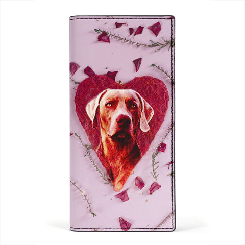 Weimaraner Dog Print Women's Leather Wallet