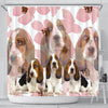 Basset Hound Print Shower Curtains