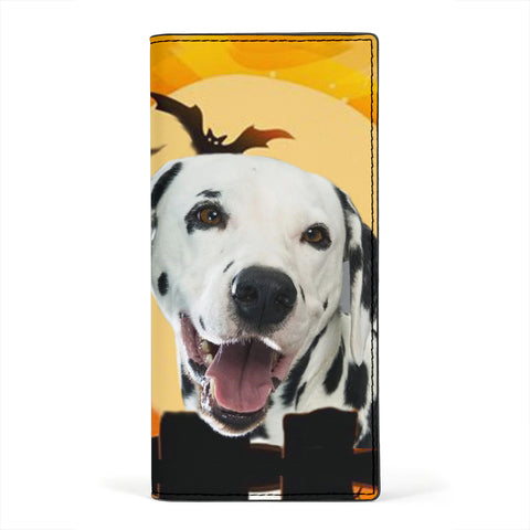 Dalmatian Dog Print Women's Leather Wallet