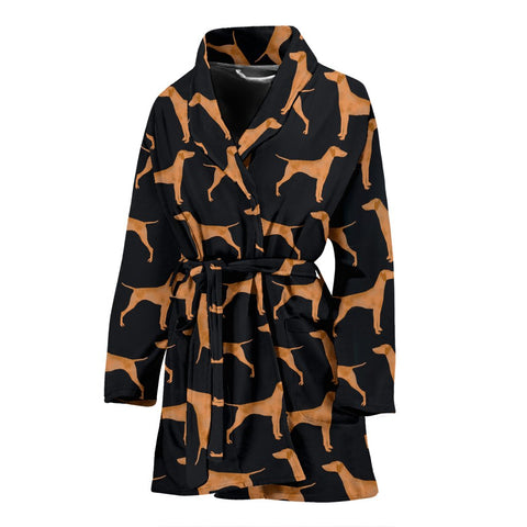 Amazing Vizsla Dog Pattern Print Women's Bath Robe