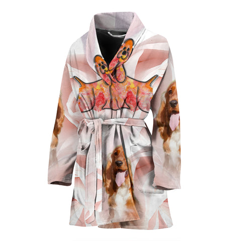 English Cocker Spaniel Print Women's Bath Robe