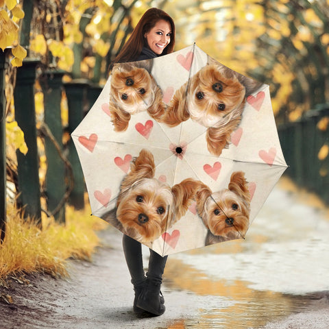 Cute Yorkie Print Umbrellas