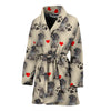 Cesky Terrier Patterns Print Women's Bath Robe