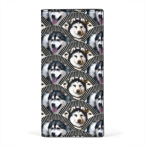 Alaskan Malamute Dog Print Women's Leather Wallet