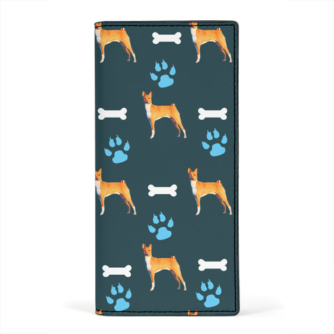 Basenji Dog Print Women's Leather Wallet