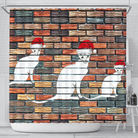 Cornish Rex Cat Print Shower Curtain