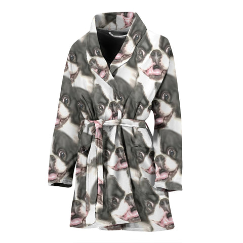 Japanese Chin Print Women's Bath Robe