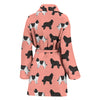 Newfoundland Dog Pattern Print Women's Bath Robe