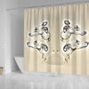 Whippet Dog Print Shower Curtain