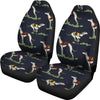 Whippet Dog Patterns Print Car Seat Covers