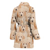 Goldendoodle In Lots Print Women's Bath Robe