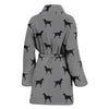 Curly Coated Retriever Dog Pattern Print Women's Bath Robe