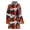 Texas Longhorn Cattle (Cow) Print Women's Bath Robe