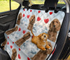 Cute Cocker Spaniel With Heart Print Pet Seat Covers