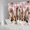 Basset Hound Print Shower Curtains